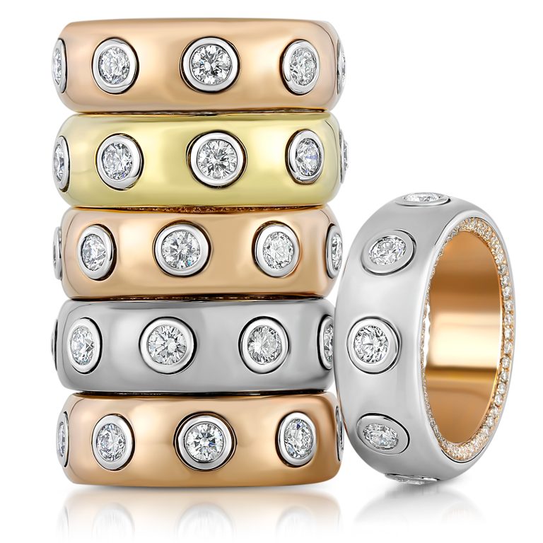 diamond jewelry rings retouched after